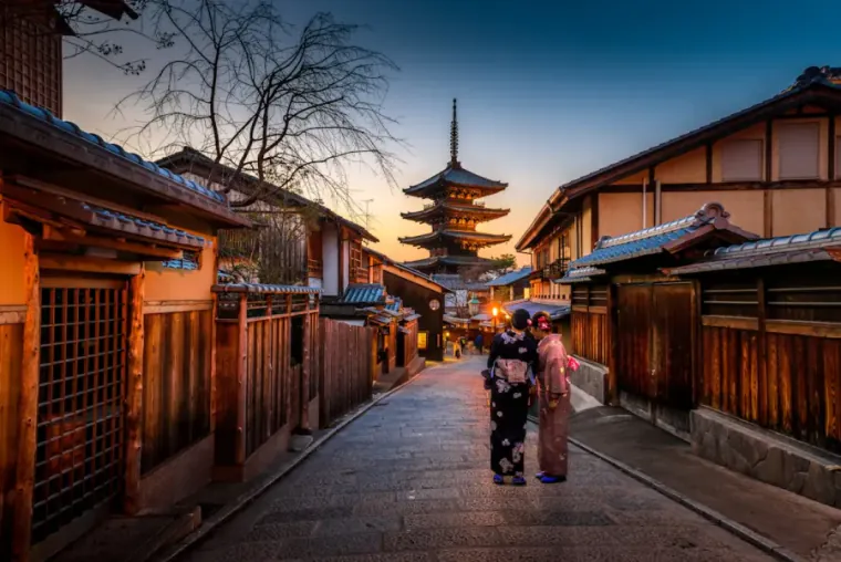 Templo tradicional japonês em Quioto